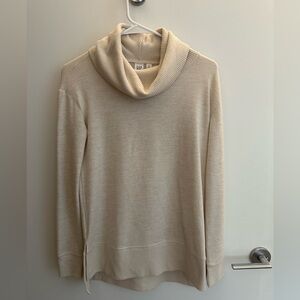 GAP Women's Soft Beige Cowl Neck Sweater